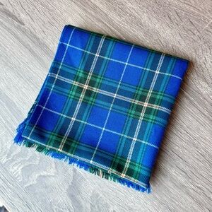 Bonda Nova Scotia Tartan Blue Green Yellow Plaid Scarf Like New